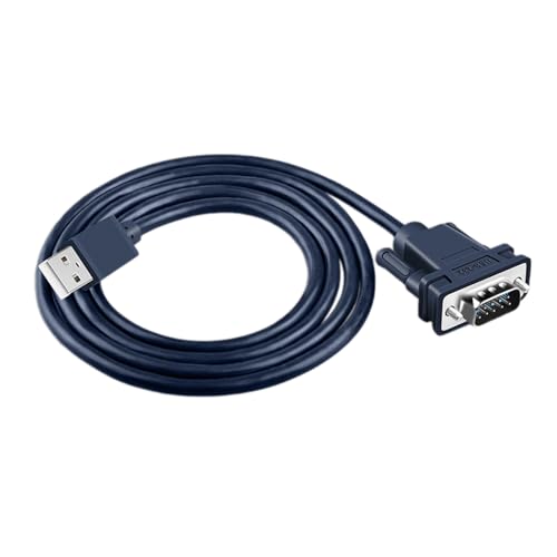 HapGlan USB to DB9 RS232 Male Data Cable Adapter USB Port DB9 Pin RS232 PVC Cable for Windows8/10