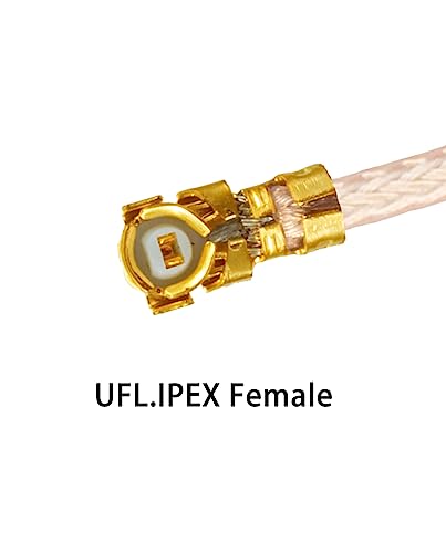 Vecys 2PCS U.FL IPEX to SMA Female Waterproof Box M16 Low Loss Coaxial Cable 2" /5CM IPX IPEX to SMA Female RG178 Coaxial Pigtail Cable for Wireless Routers Mini PCIE Network Cards PCI - Image 3