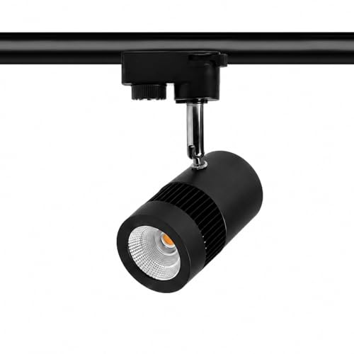 Image of 9W LED Track Light with Trackway not Included, Rotatable Focus Spotlight for Kitchen, Living Room, Shops & Malls (Black) (Cool White, Pack of 1)