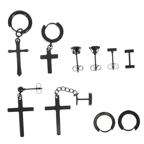 Homoyoyo 10Pares Pendientes Para Hombres Inoxidable Pendientes De Tachuela Pendientes y Elegantes