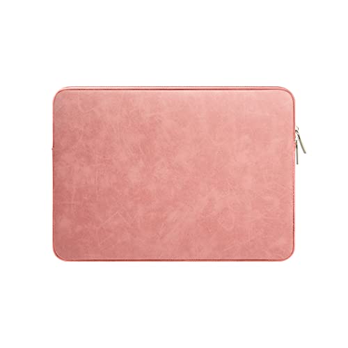 MicaYoung 14 Pouces Housse Pochette de Protection Ordinateur Sacoche Portable Cuir Synthétique Compatible avec 14' ASUS Acer HP Chromebook ProBook, Rose Corail