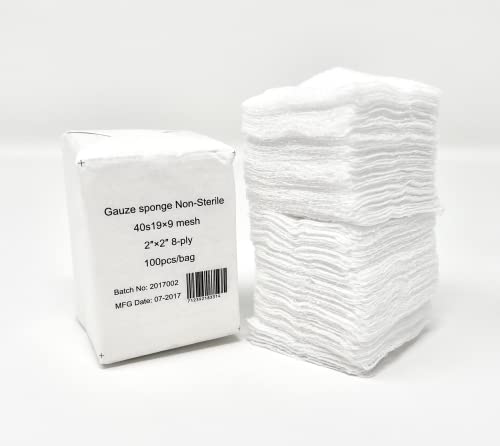 Gasa quirúrgica de algodón no estéril tejida de 8 capas 2"x2" caja de 1000 unidades miniatura 5