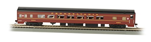 Bachmann Industries PRR Smooth-Side Coach Car with Lighted Interior (HO Scale), 85'