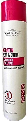 Radiant Line Professional Keratin Shampoo for Damaged Hair. 300 ml/10.14 fl.oz.