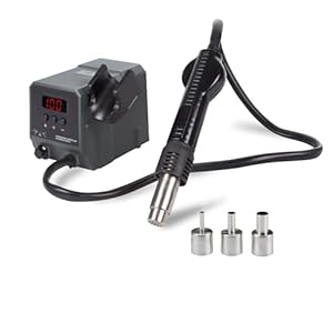 Velleman Soldeerstation, voor SMD-componenten, multifunctioneel, 300 W, temperatuurbereik 100-500 °C, grijs