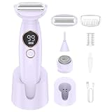 Rasierer Damen,3-In-1 Intimrasierer für Frauen,Gesichtshaarentferner für Frauen,Damenrasierer...