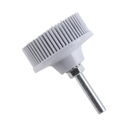 Image of 2 Inch Disc Brush with Green and White Grinding Wheels, Emery Rubber Abrasive Tool for Burrs Removal Mount