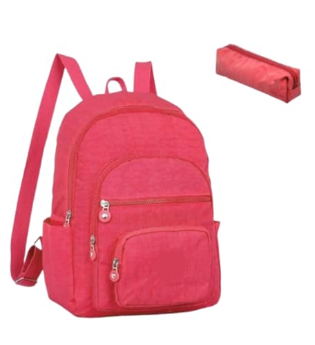 Kit Mochila + Estojo Escolar | Mochila Escolar Multifuncional | Mochila Feminina Compacta Impermeável Infanto Juvenil | Pink
