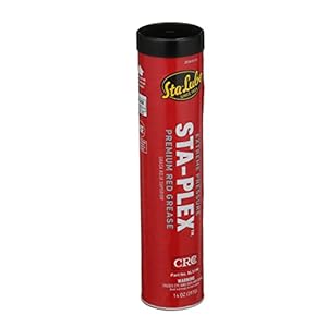 Sta-Lube Sta-Plex Extreme Pressure Premium Red Grease SL3190 – 14 Oz., Multi-Purpose Lithium Complex Grease