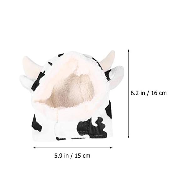 Balacoo puppy hoodie dog cow hat, cow shaped plush pet cosplay hat cow headgear lovely pet dog costume pet supplies puppy clothes - image 8
