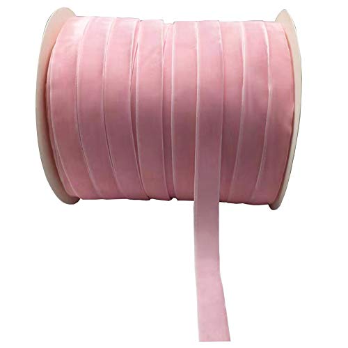 Image of 10 Yards Velvet Ribbon Spool (Pink, 5 /8 inch)