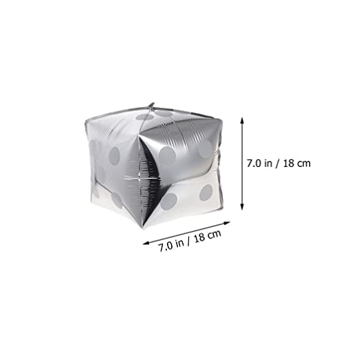 Ipetboom Balões De Folha De Cubo De Dados 12 Peças Em Forma De Quadrado Balões De Cassino De Folha D