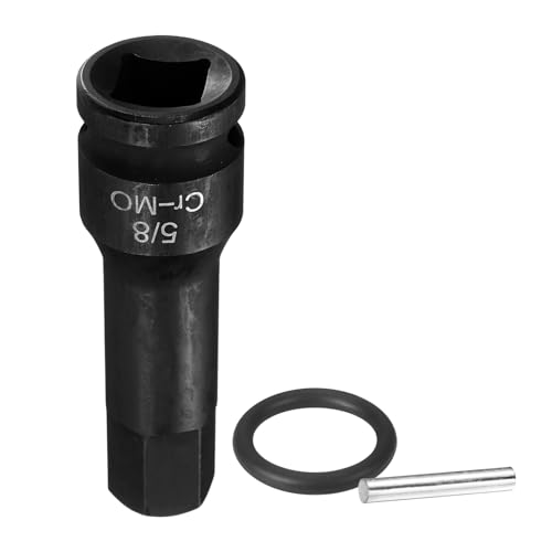 Image of sourcing map 1/2" Drive Impact Hex Bit Socket 5/8 Inch SAE CR-MO Steel 6-Point Sockets with Cotter Pin for Power Drill Drivers Adapter