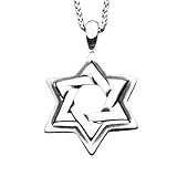 Collares para mujer, collar con colgante de estrella de David para hombres y mujeres, estilo punk, motociclista, collares de seis puntas de estrella, joyería de fiesta