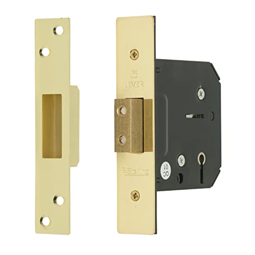 Sterling Mld530 - Interblocco/Serratura A Mortasa, 5 Leve, 76 Mm, In Ottone Con Finiture