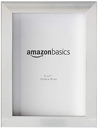 Amazon Basics Rectangular Photo Picture Frame 12.7 CM x 17.78 CM Pack of 2 Nickel