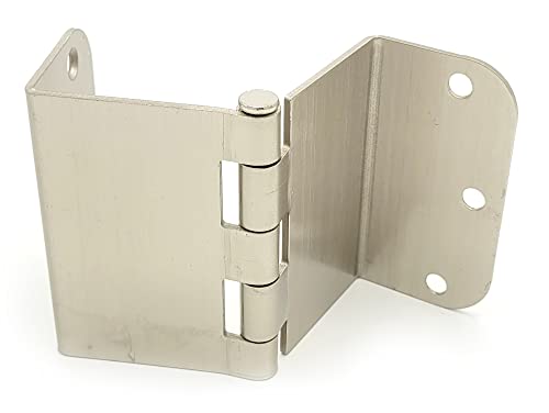 3.5 Inch Swing Clear Offset Door Hinge (5/8" Radius, Satin Nickel) #TOP2