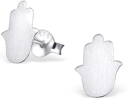 Silver Hamsa Earings - Plain Ear Studs