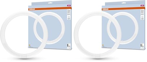 Tube LED T9C EM Osram 4000K lot d'anneaux pour un éclairage de cuisine et bureau ultra clair