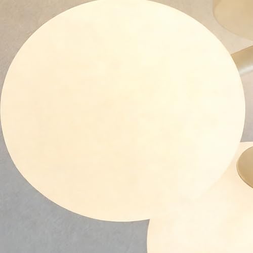 Lámpara de techo Sputnik de 3 luces blanca y dorada semiempotrada 4