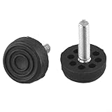 Oniissy Verstellbare Schraubenfüße, 10 Stück, mit Kunststoffsockel, Höhe, reduziert Lärm, schützt den Boden, Größe M6, M8, M10, für Stühle, Tische, Hocker, Heimbüro (M8 x 30 x 30 mm)