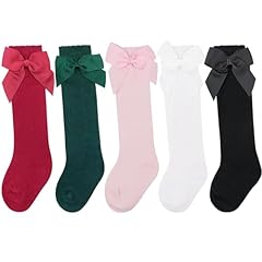5 Pairs: White, Flesh Pink, Burgundy, Green, Black