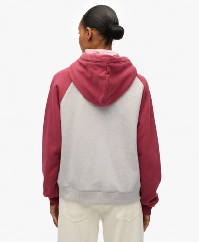 Sweat shirt Superdry Sweat à capuche zippé Essential Logo Raglan US 8 - vue 7