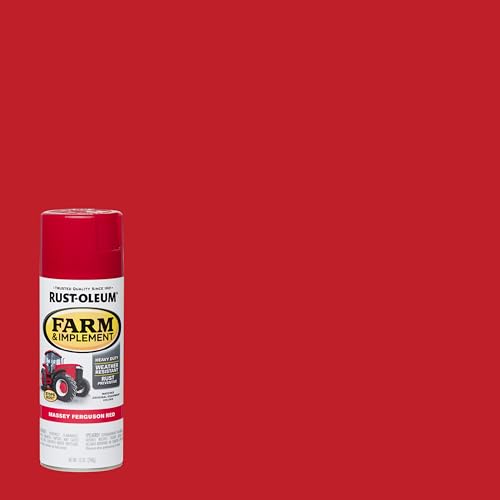 Rust-Oleum 280134 Farm & Implement Spray Paint, 12 oz, Massey Ferguson Red, (Pack of 1)