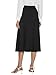 Casly Lamiit High Waisted Skirts for Women Summer Midi Length Dressy Casual Business Work A Line Black Skirt with Pockets Teacher Outfits S