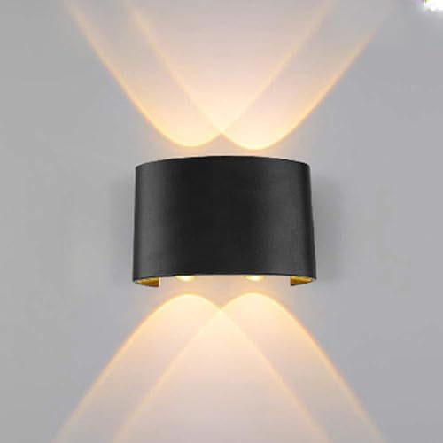 Applique murale LED étanche design noir moderne intérieur haut de gamme