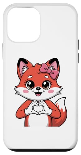 Cute Red Fox Coquette Bow Retro Red Fox Kids Girls �X�}�z�P�[�X iPhone 12 mini �p