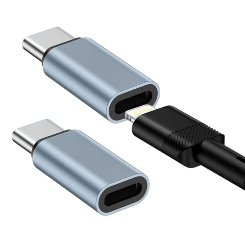 2 St&uuml;ck Lightning auf USB C Adapter f&uuml;r iPhone 16/16 Pro Max/16 Plus/15, Typ C auf Lightning Adapter mit Schnelllade- & Daten&uuml;bertragung f&uuml;r Samsung Galaxy S25 Edge/S24, Nicht f&uuml;r Audio/Kopfh&ouml;rer/OTG