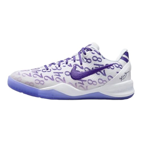 Nike Kobe Grade School Basketball Shoe White/Court Purple-White FN0266-101 6.5Y