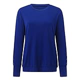 PTLLEND Fashion Damen Bekleidung Herbst- und Winterbluse für Damen mit Rundhalsausschnitt, offenen Ärmeln und in Übergröße Leggings Kinder