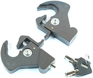 Locking Detachable Rotary Docking Latches Clips for Harley Davidson Sissy Bar or Luggage Rack (Lock with Keys)
