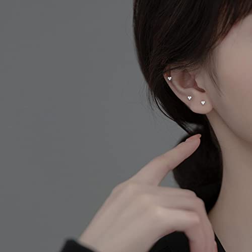 Vis anti-perte pour boucles d'oreilles argent 925 mini cœur romantique