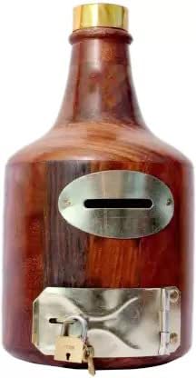 Cirise Solid Wood Handmade Money Bank Innovative Products Colour (Brown)-image-41
