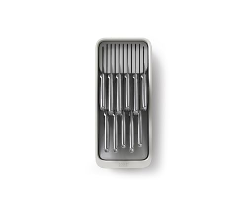 Image of Joseph Joseph DrawerStore 2-Tier Knife Kitchen Drawer Organizer, Holds up to 11 Knives, Disassembles for Easy Cleaning, Recycled Plastic