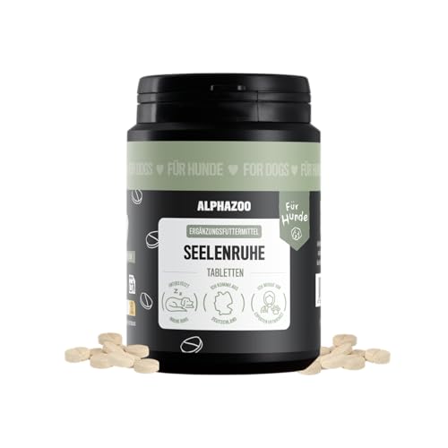 alphazoo Seelenruhe Tabletten für Hunde 180g - Ergänzungsfuttermittel mit Baldrian Melisse Hopfen - mit...