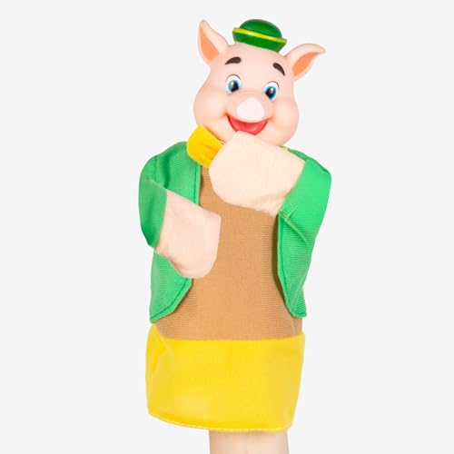 ColorBaby Cucu Show Theater-Set, Puppen, 25 cm, 4 Puppen, Märchenfiguren, weiches und sicheres Material, Kinderspielzeug, für Gruppenspiele oder Familienzeit (39169)