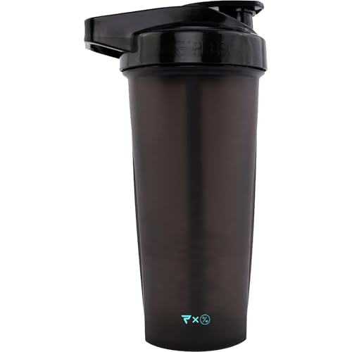 PerfectShaker™ ACTIV OceanWorks Shaker Cup, 28 oz - BLACK, 100% Recycled Ocean Plastic, Leak Free, Shatterproof, Water Bottle Shaker Bottle With ActionRod Sports Mixer Technology