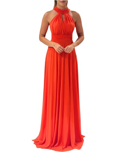 ABİYENİALL Elegantes Abendkleid mit Halter | Ausschnitt vielfältigen Farboptionen perfekt für Hochzeiten Bälle (DE/NL/SE/PL, Alphanumerisch, XS,...