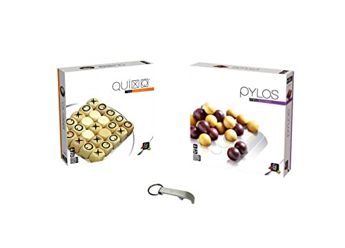 Juego de minijuegos de madera Quixo + Pylos + 1 abrebotellas Blumie...