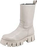 marc cain damenstiefel Glattleder Marc O\'Polo Damen Stiefel Schuhe Boots Glattleder Elegant Freizeit Uni Marc O`Polo Stiefelette Light Taupe Chunky Reißverschluss