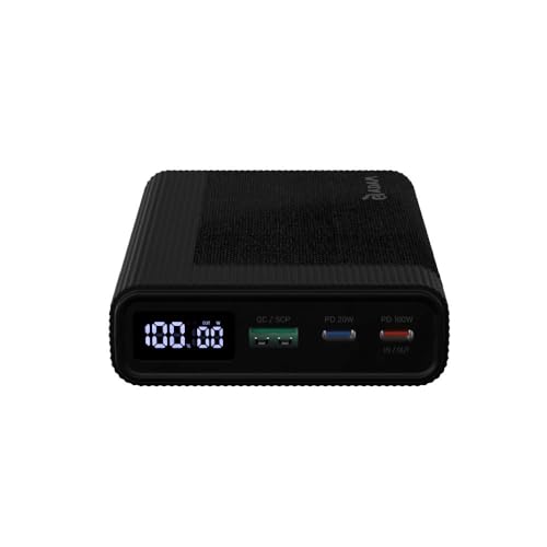 Image of ADAM ELEMENTS Fast Charger - GRAVITY Pro 100W Fast Charging Power Bank 20000mAh for iPhone 12 /13 /14 /15 series, iPad, MacBook Pro, AirPods & Apple Watch series (Black)