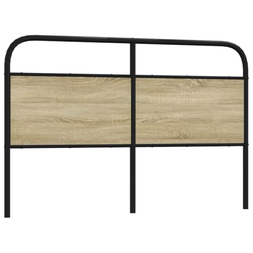 UJCHVHN Artículo: cabecero de roble Sonoma de 150 cm, acero y madera de ingeniería, camas y accesorios, cabeceros y estribos