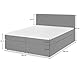 Traumnacht Boxspringbett, mit 7-Zonen Tonnentaschenfederkernmatratzen (H3) und Komfortschaumtopper, leichter Aufbau, produziert nach deutschem Qualitätsstandard, 180 x 200 cm in anthrazit