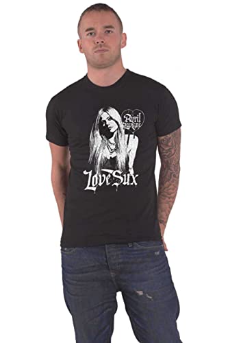 Avril Lavigne Koszulka Love Sux Logo Nowy oficjalny Unisex