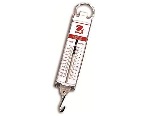 80000018 - Ohaus Spring Scales - 8008-MN Dual Scale (Grams/Newtons), 100 g (1 N) Graduation Intervals - Each
