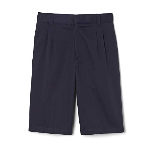 French Toast Boys' Pleated Adjustable Waist Short, Navy, 20,Big Boys #TOP18